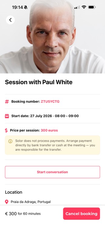 Booking details