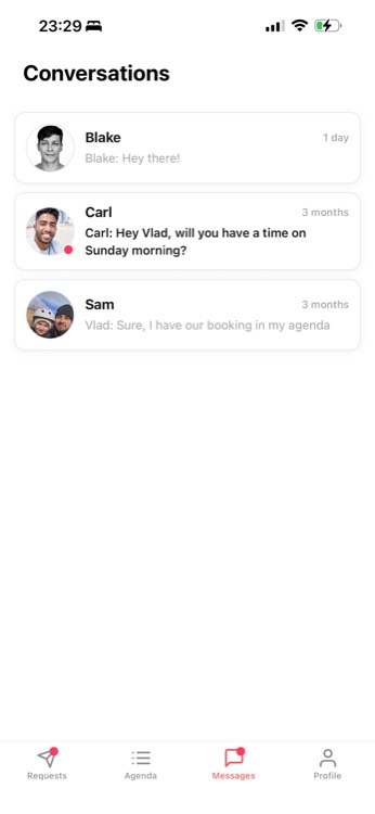 In-app chat