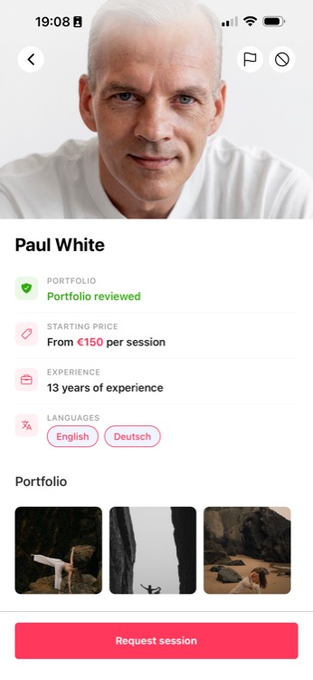 Photographer profile